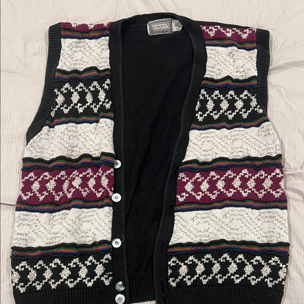 Concrete Mix Vintage Sweater Vest